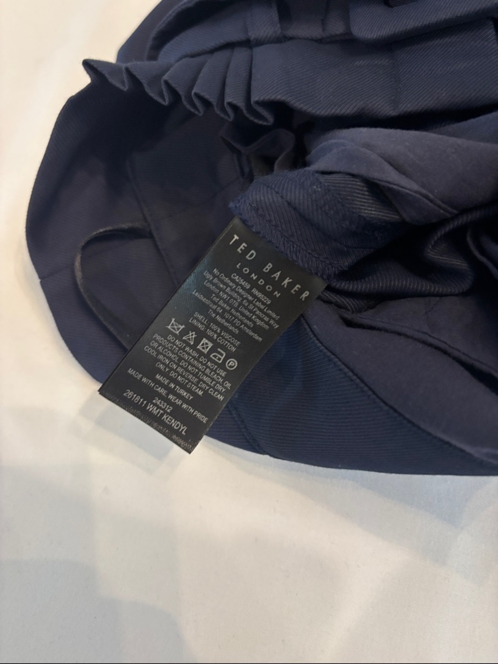 Ted Baker Navy Wide-Leg Women's Ankle Pants - size 2 - Picture 6 of 10